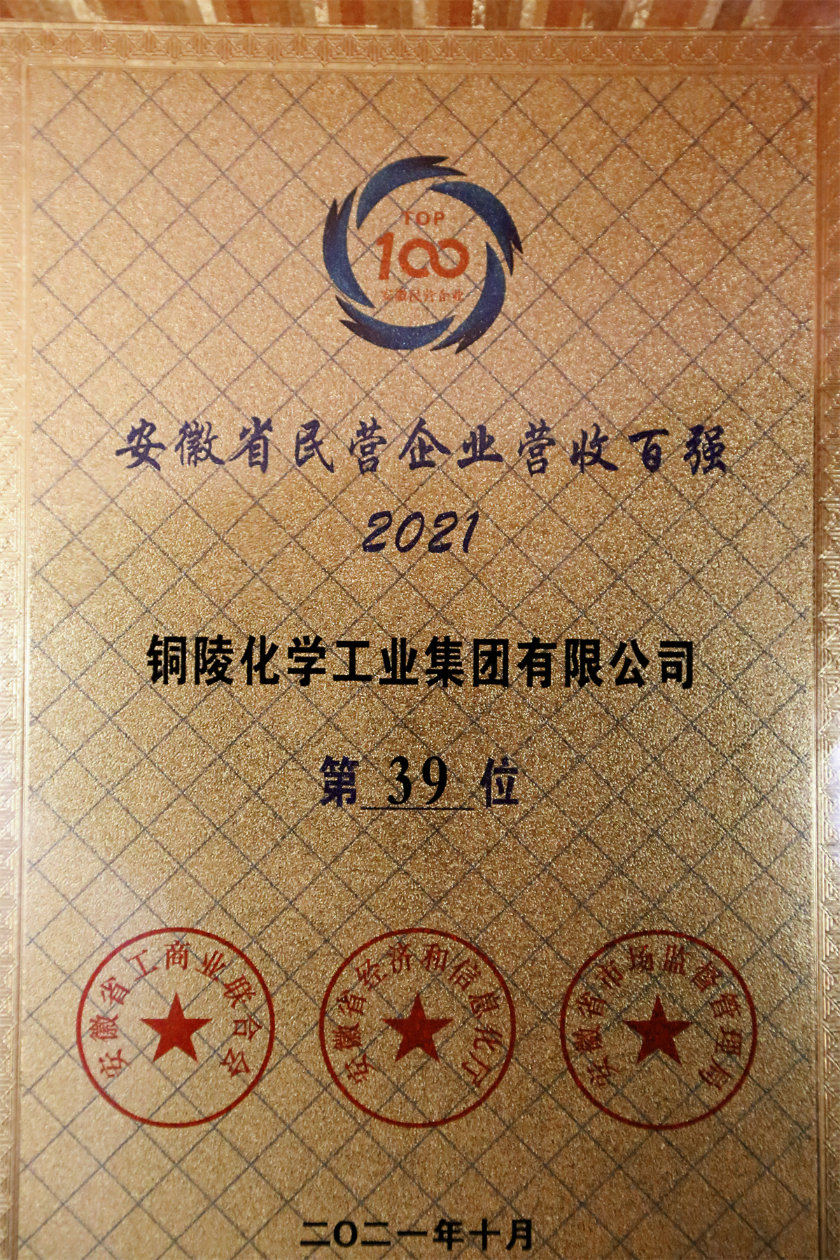 安徽省民營(yíng)企業(yè)營(yíng)收百強
